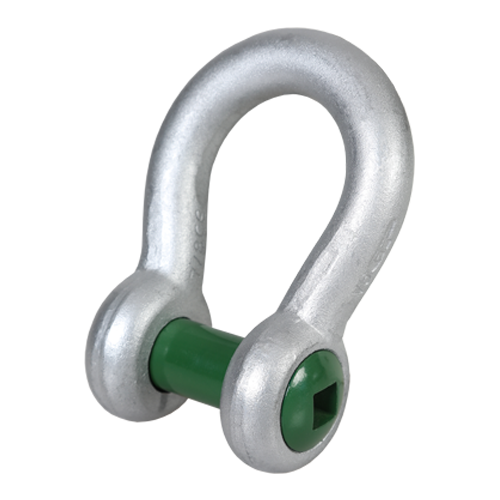Green Pin Bow Shackle 2 Ton Galvanised Standard Pin Screw Recovery
