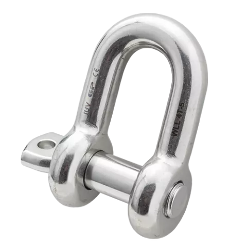 Stainless steel dee shackle with screw pin