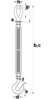 Green Pin<sup>®</sup> EH Turnbuckle - schematic